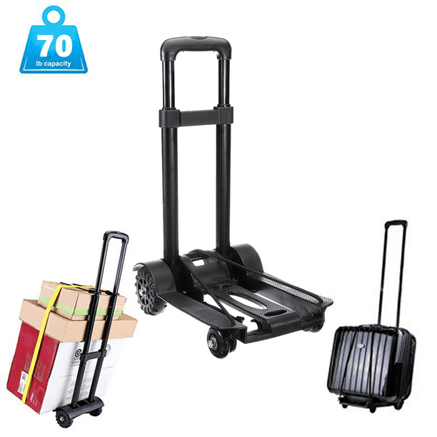 Portable Mini Folding Luggage Cart Collapsible Trolley Luggage Shopping Cart 